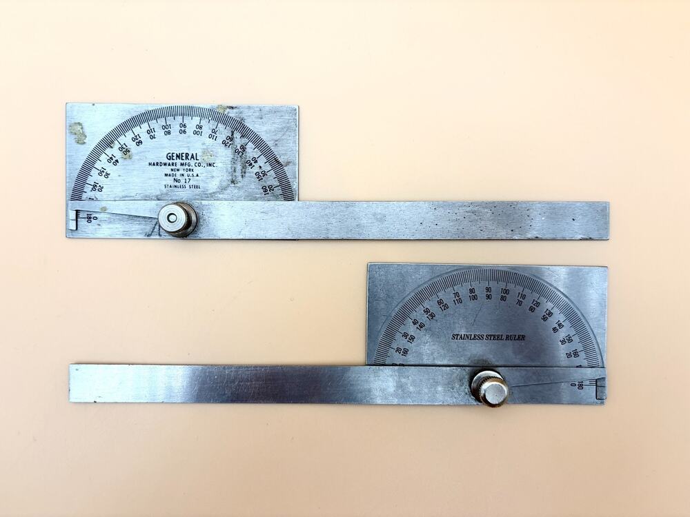 Machinist Protractor Lot 2 General No 17 Stainless Steel Angle Finder Tools